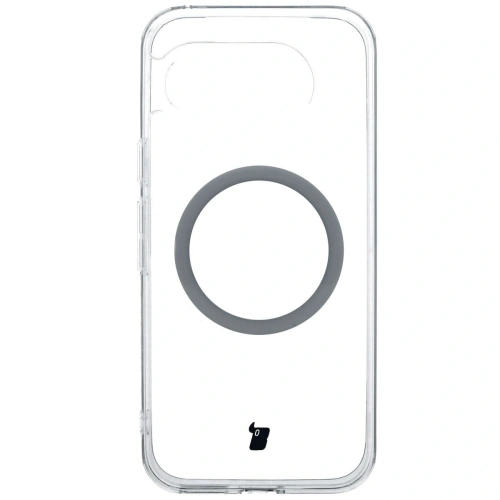Etui z pierścieniem magnetycznym Bizon Case CrystalO do Google Pixel 9a przezroczyste