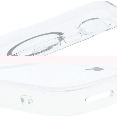 Etui z pierścieniem magnetycznym Bizon Case CrystalO do Google Pixel 9a przezroczyste