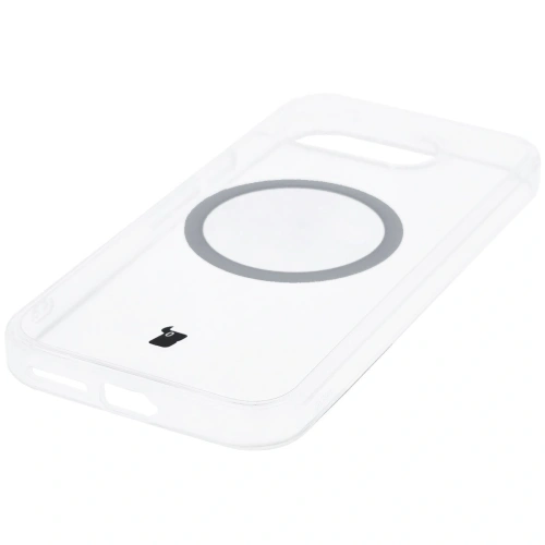 Etui z pierścieniem magnetycznym Bizon Case CrystalO do Google Pixel 9a przezroczyste