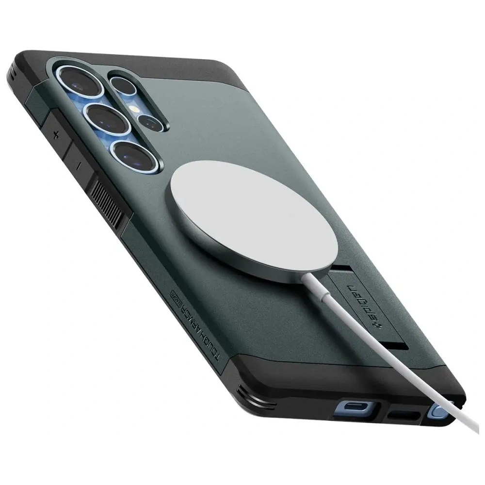 Wholesale Spigen Tough Armor MagSafe Samsung Galaxy S25 Ultra Abyss Green - SPN16596 - {ean13} - Hurt