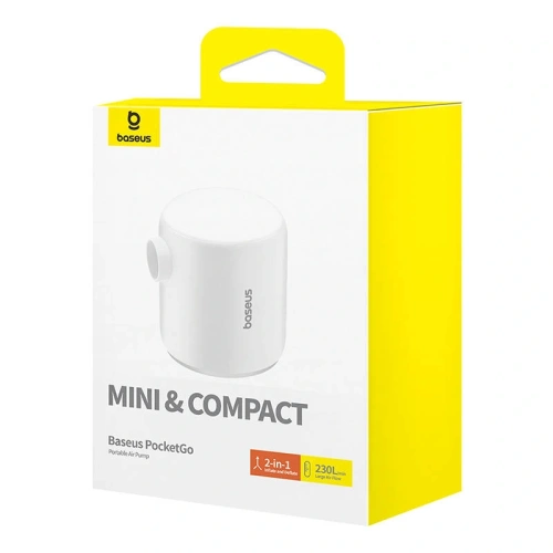Przenośna pompka Baseus PocketGo (białe)
