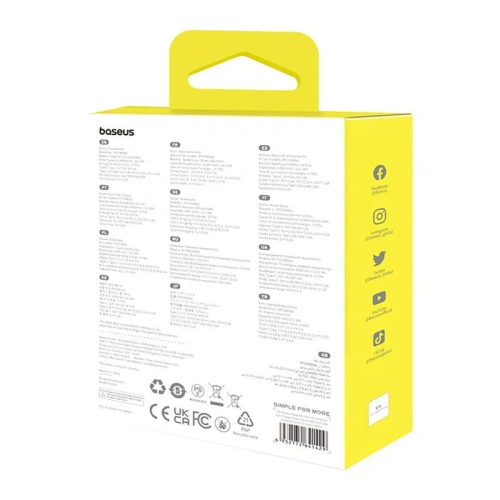 Mini powerbank Baseus 6000 mAh 20W (niebieski)