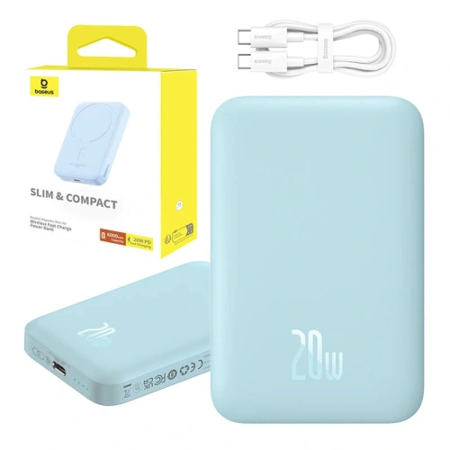Mini powerbank Baseus 6000 mAh 20W (niebieski)