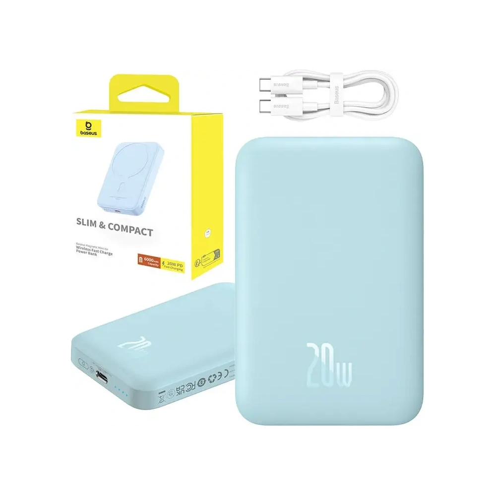 Hurtownia GSM - Baseus mini powerbank 6000 mAh 20W (albastru) - BSU8909 - {ean13} - Hurt