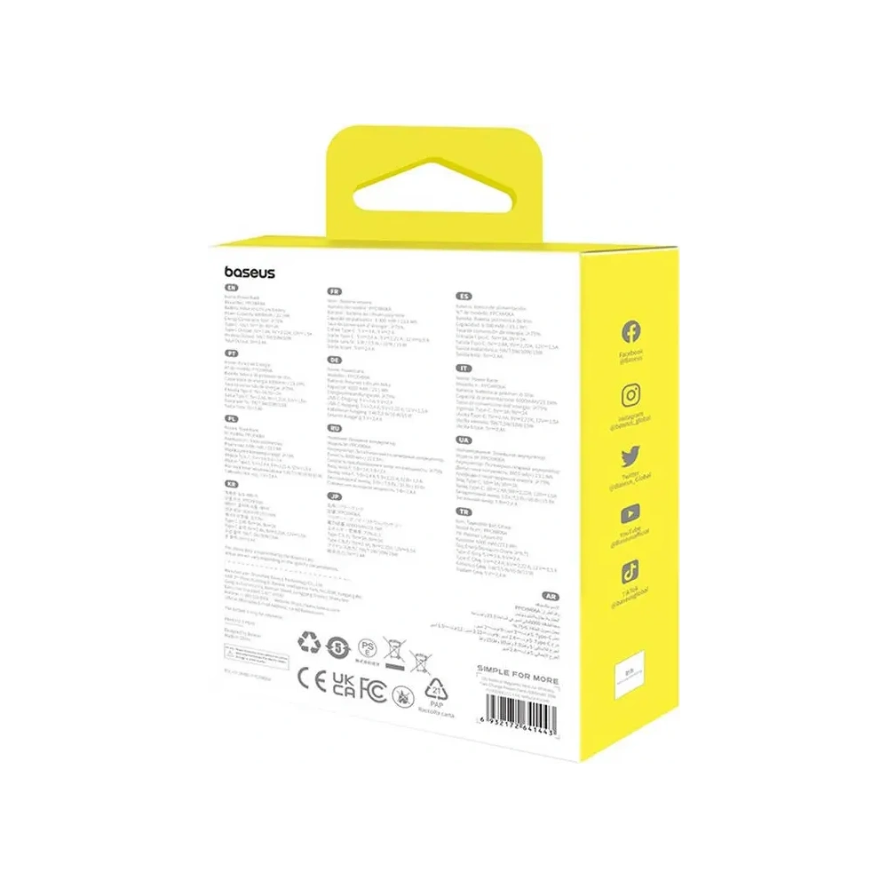 Hurtownia GSM - Baseus mini powerbank 6000 mAh 20W (mov) - BSU8910 - {ean13} - Hurt