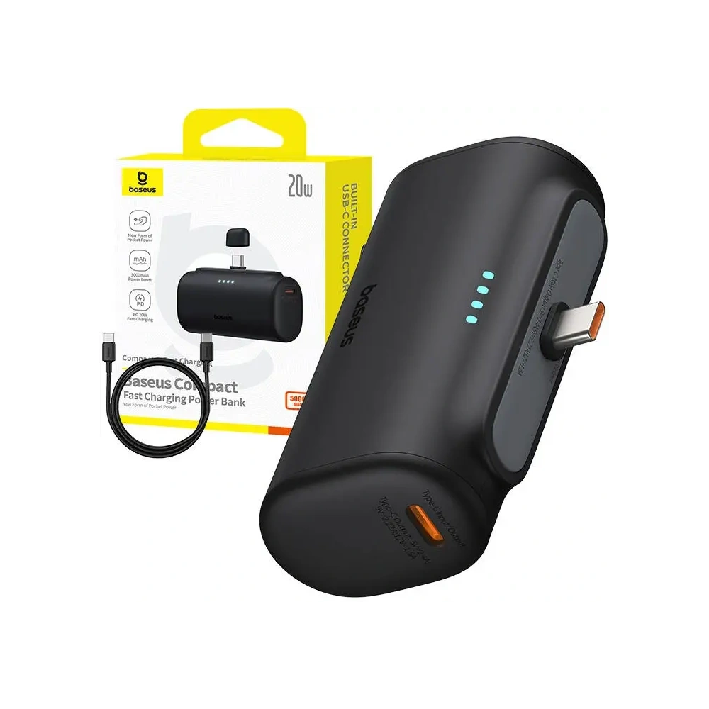 Hurtownia GSM - Powerbank Baseus Compact 5000mAh 20W USB-C (černý) - BSU8911 - {ean13} - Hurt