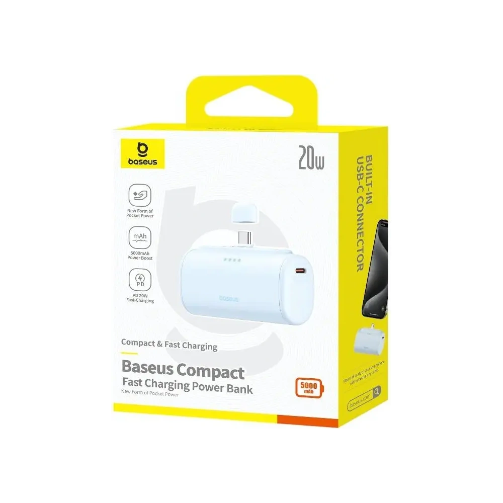 Hurtownia GSM - Powerbank Baseus Kompakt USB-C 5000mAh 20W (blau) - BSU8913 - {ean13} - Hurt