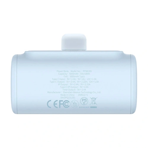Powerbank OS-Baseus Compact IP 5000mAh 20W (niebieski)