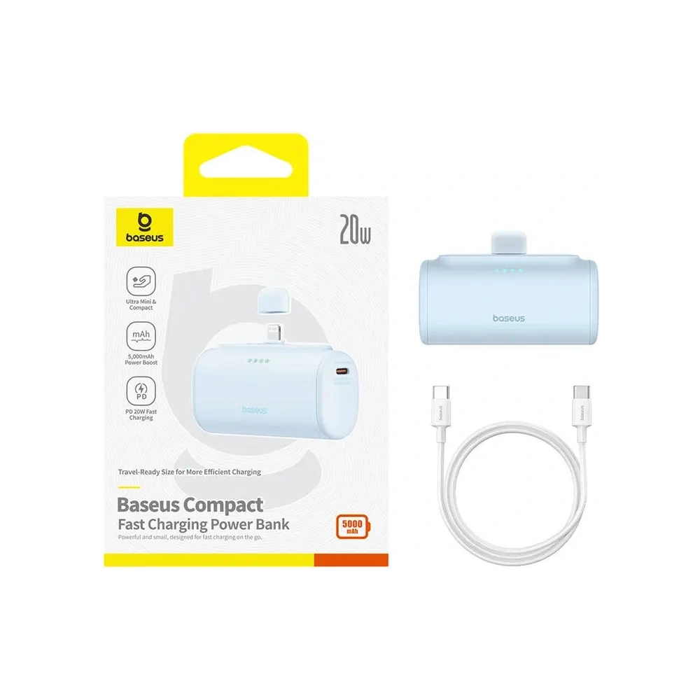 Hurtownia GSM - Powerbank OS-Baseus Compact IP 5000mAh 20W (blau) - BSU8916 - {ean13} - Hurt