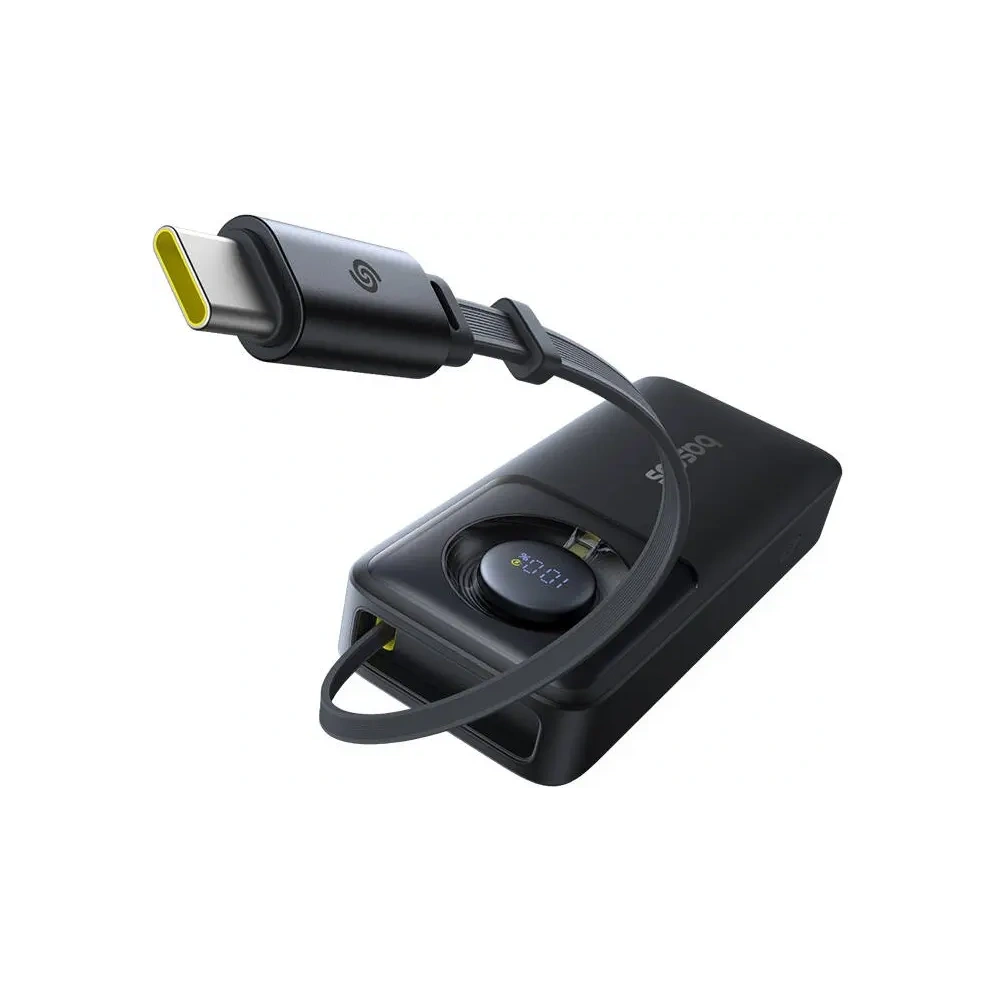 Hurtownia GSM - Baseus OS Free2Pull 10000mAh 30W powerbank + cablu USB-C încorporat (negru) - BSU8918 - {ean13} - Hurt