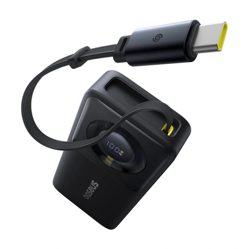 Powerbank Baseus OS Free2Pull 10000mAh 30W + wbudowany kabel USB-C (czarny)