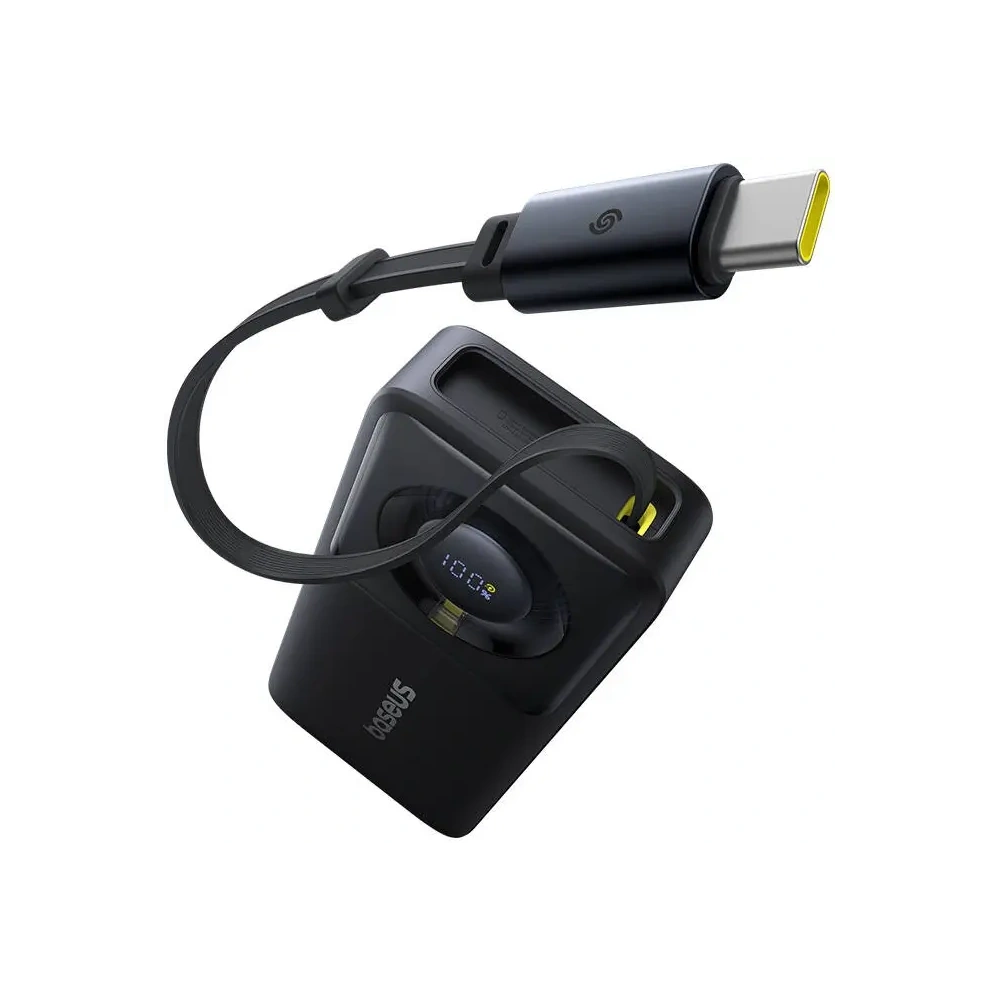 Hurtownia GSM - Baseus OS Free2Pull 10000mAh 30W powerbank + cablu USB-C încorporat (negru) - BSU8918 - {ean13} - Hurt