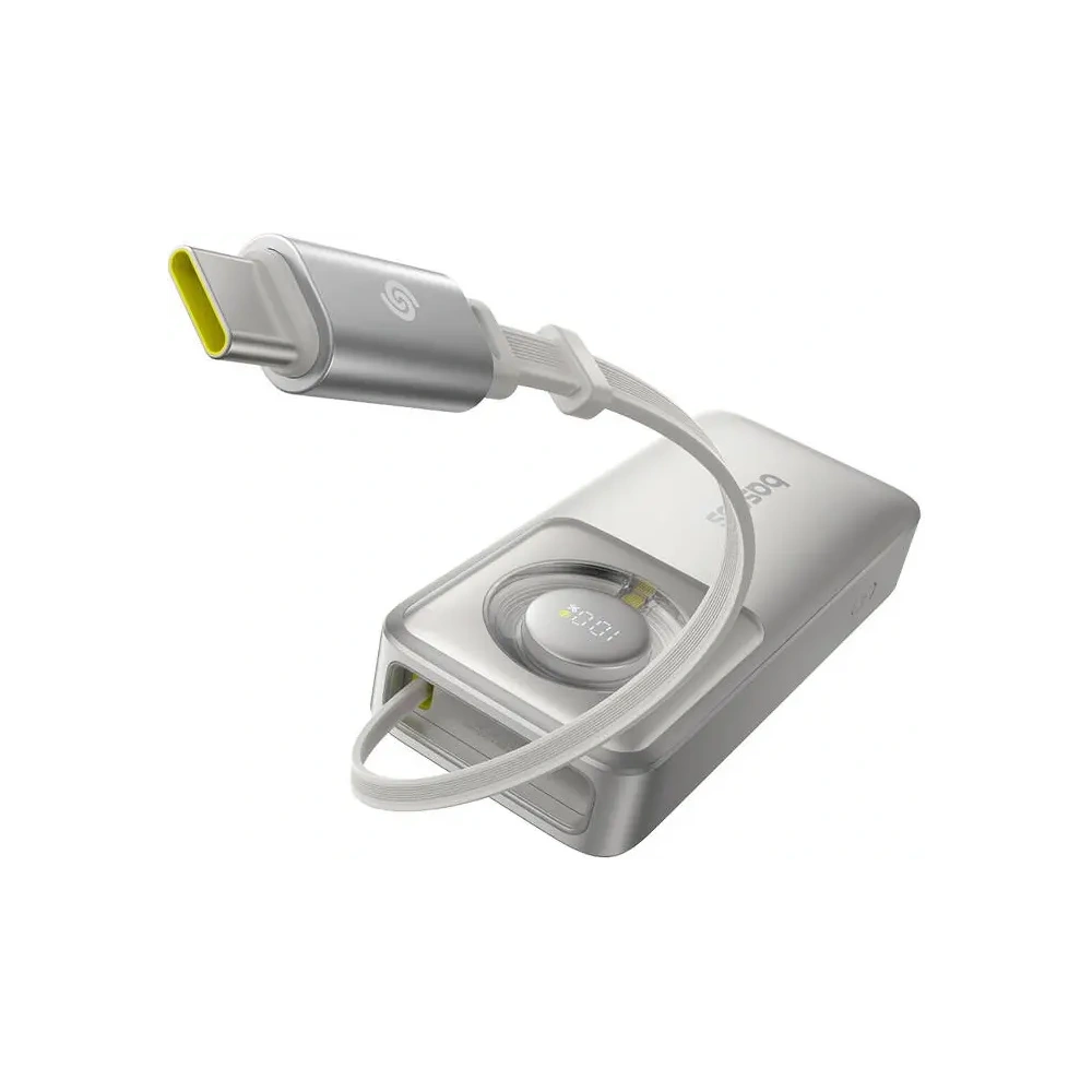 Hurtownia GSM - Powerbank Baseus OS Free2Pull 10000mAh 30W + wbudowany kabel USB-C (szary) - BSU8919 - {ean13} - Hurt