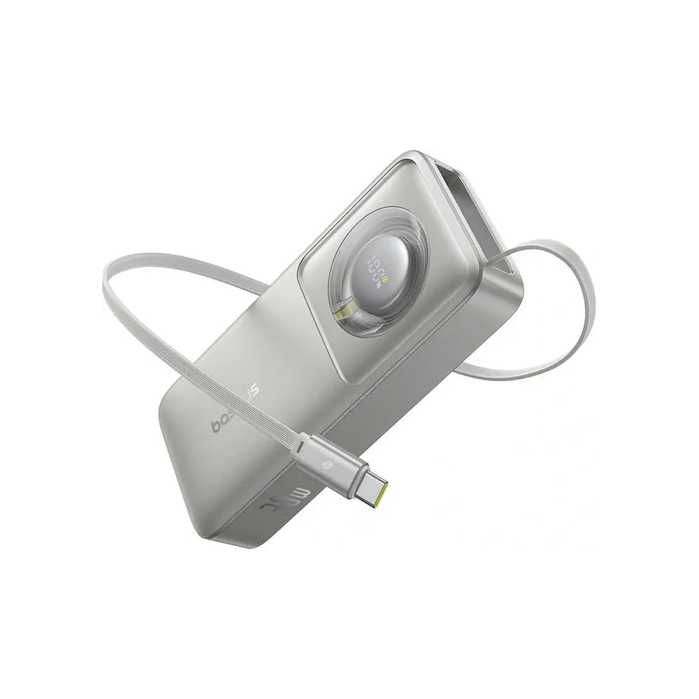 Hurtownia GSM - Baseus OS Free2Pull 10000mAh 30W Powerbank + integriertes USB-C-Kabel (grau) - BSU8919 - {ean13} - Hurt