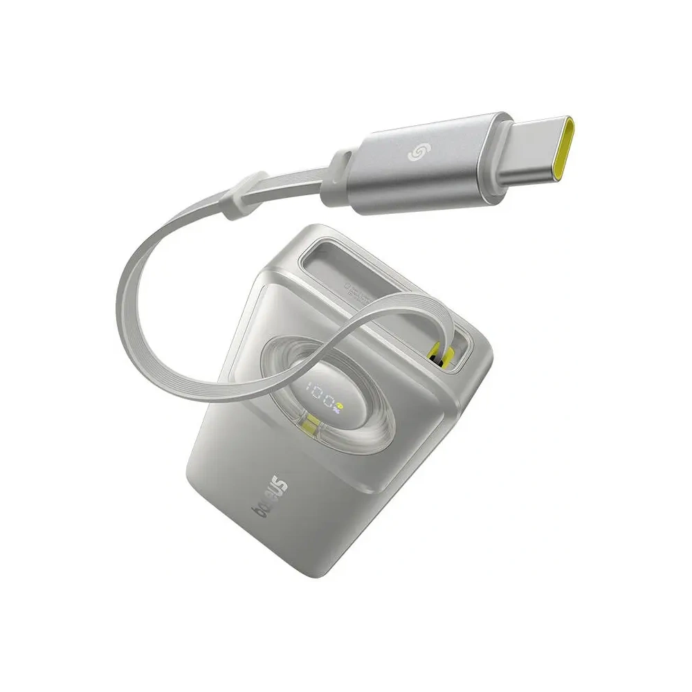 Hurtownia GSM - Baseus OS Free2Pull 10000mAh 30W powerbank + beépített USB-C kábel (szürke) - BSU8919 - {ean13} - Hurt