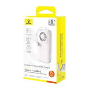 Hurtownia GSM - Baseus OS Free2Pull 20000mAh 65W powerbank + beépített USB-C kábel (szürke) - BSU8920 - {ean13} - Hurt