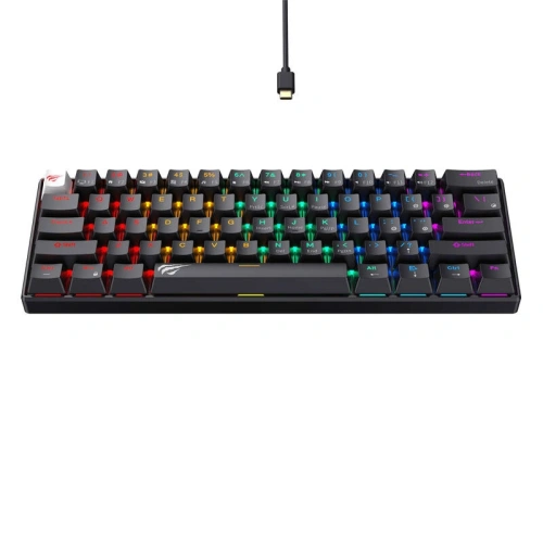 Przewodowa klawiatura mechaniczna / gamingowa RGB HAVIT KB903L (czarna)