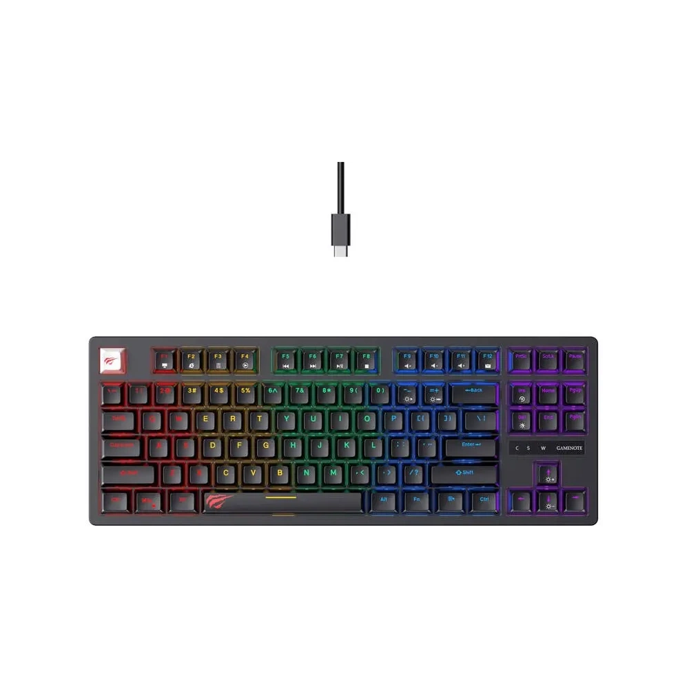 Hurtownia GSM - HAVIT KB892L RGB kabelgebundene Gaming-Tastatur (schwarz) - HVT316 - {ean13} - Hurt