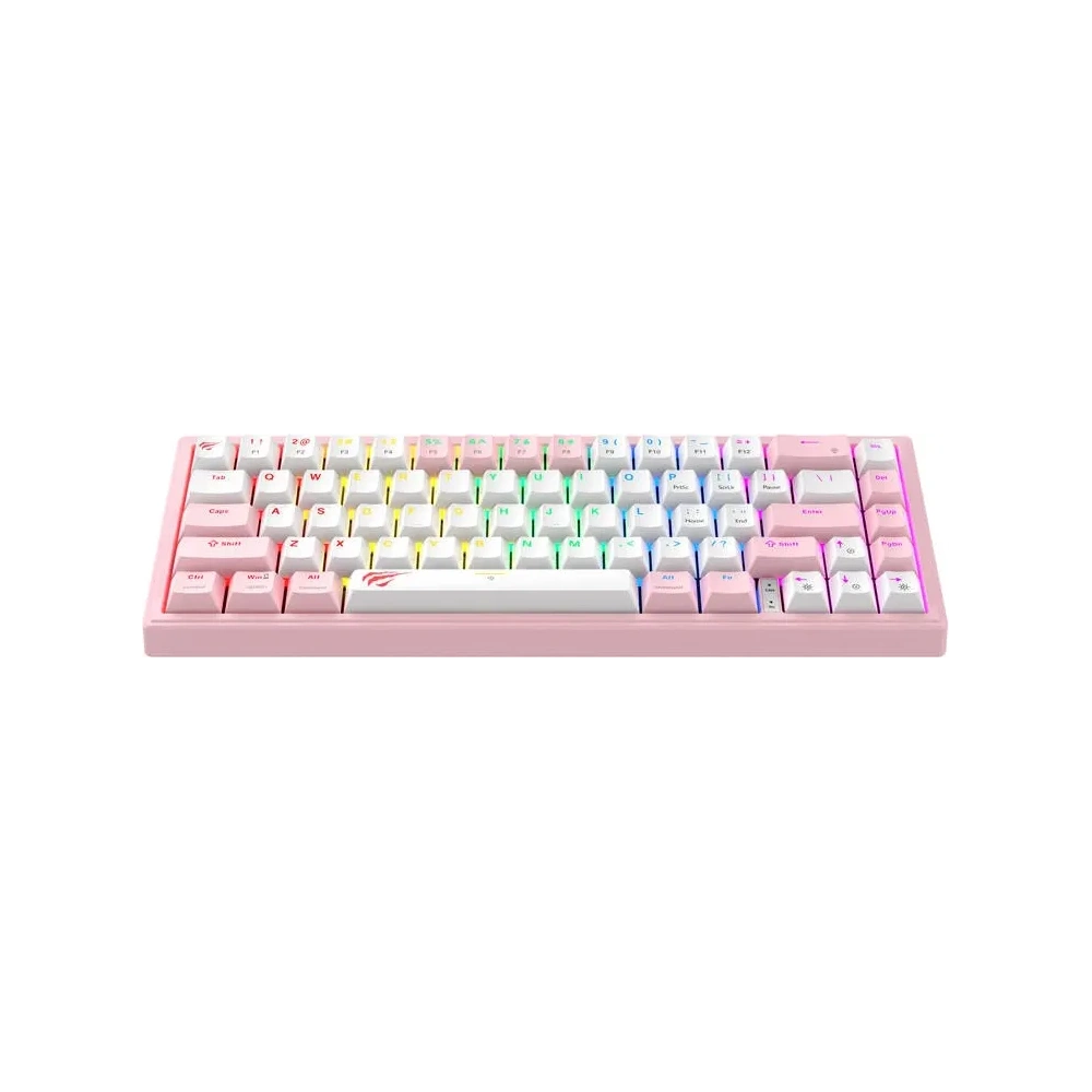 Hurtownia GSM - HAVIT KB874L RGB Mechanische Gaming-Tastatur (rosa und weiß) - HVT321 - {ean13} - Hurt