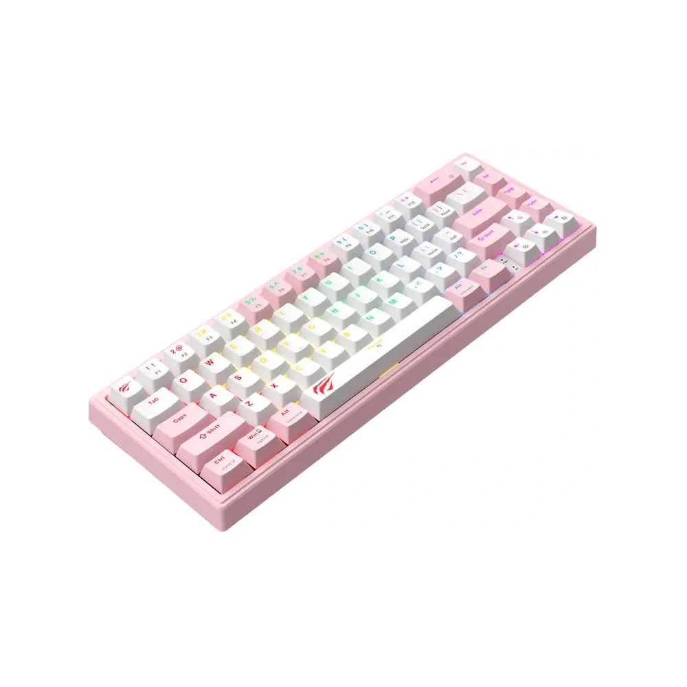 Hurtownia GSM - HAVIT KB874L RGB Mechanische Gaming-Tastatur (rosa und weiß) - HVT321 - {ean13} - Hurt