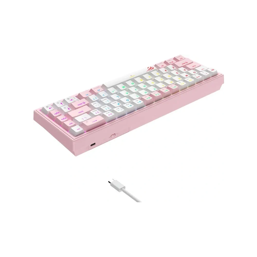 Hurtownia GSM - HAVIT KB874L RGB Mechanische Gaming-Tastatur (rosa und weiß) - HVT321 - {ean13} - Hurt