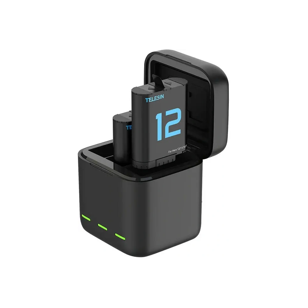 Wholesale TELESIN dual battery charger for GoPro Hero 12 / 11 / 10 / 9 - TLS206 - {ean13} - Hurt