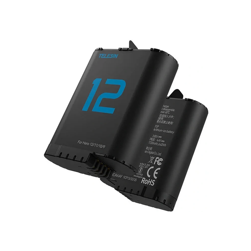 Wholesale TELESIN dual battery charger for GoPro Hero 12 / 11 / 10 / 9 - TLS206 - {ean13} - Hurt