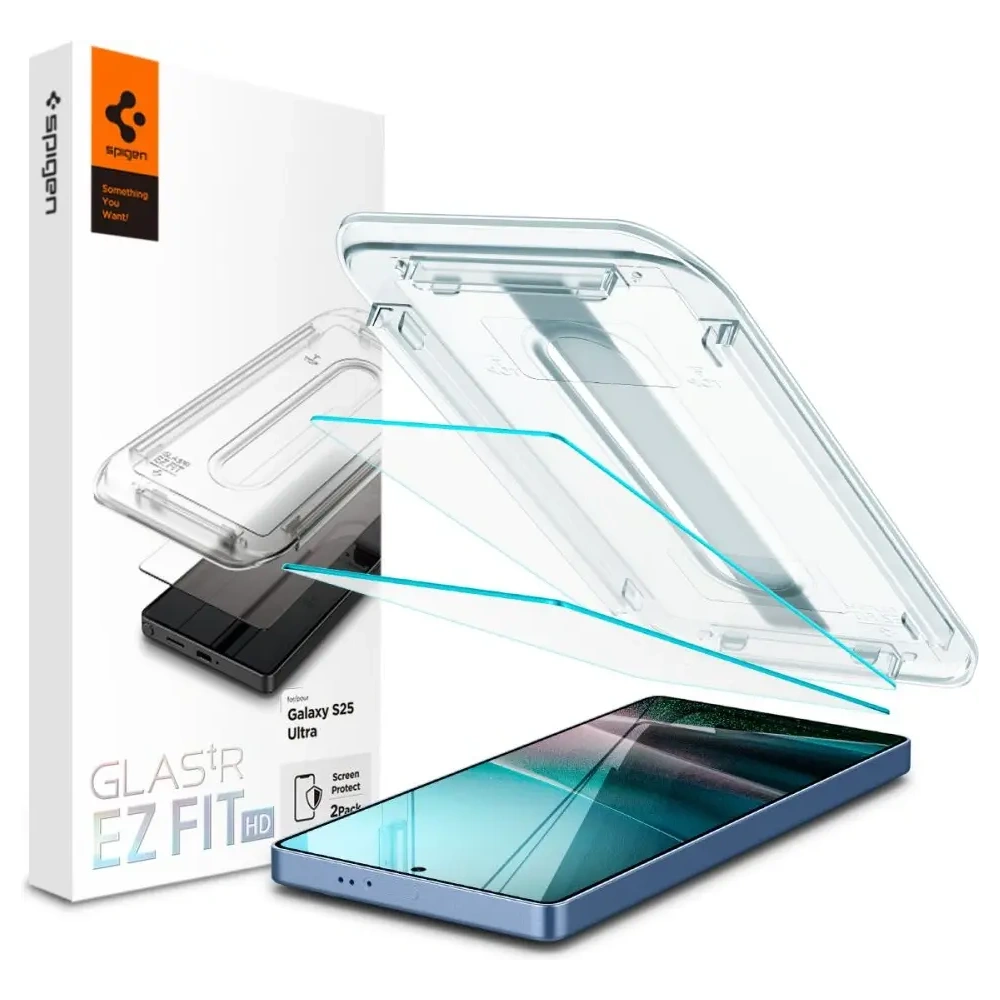 Wholesale Spigen GLAS.tR ez Fit HD Samsung Galaxy S25 Ultra Clear [2 PACK] - SPN16602 - {ean13} - Hurt