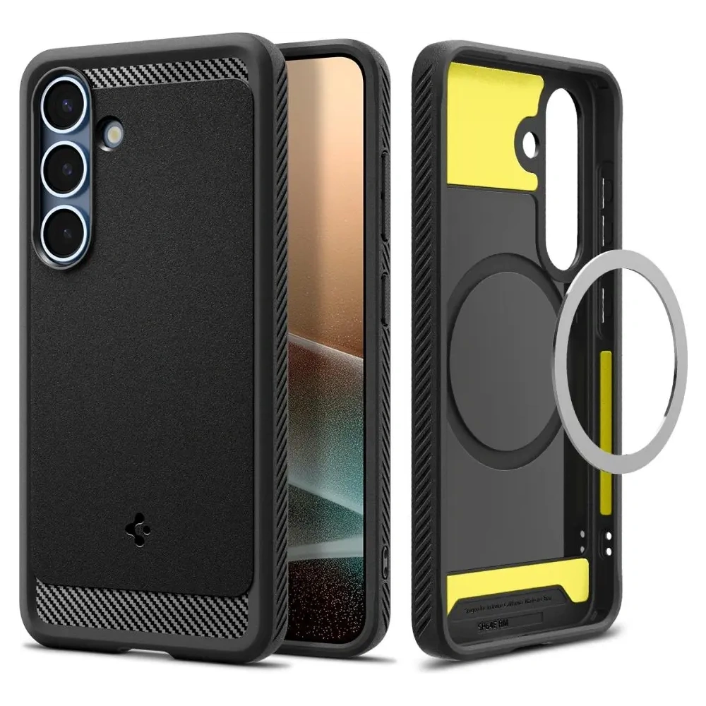 Hurtownia GSM - Spigen Rugged Armor Mag MagSafe Samsung Galaxy S25+ Plus Matt Schwarz - SPN16605 - {ean13} - Hurt