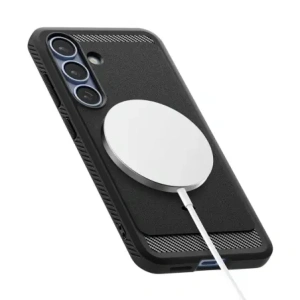 Wholesale Spigen Rugged Armor Mag MagSafe Samsung Galaxy S25 Matte Black - SPN16614 - {ean13} - Hurt