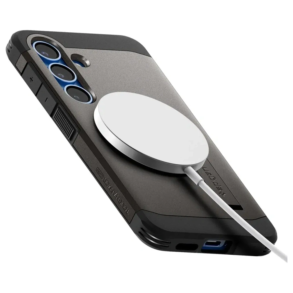 Wholesale Spigen Tough Armor MagSafe Samsung Galaxy S25 Gunmetal - SPN16617 - {ean13} - Hurt
