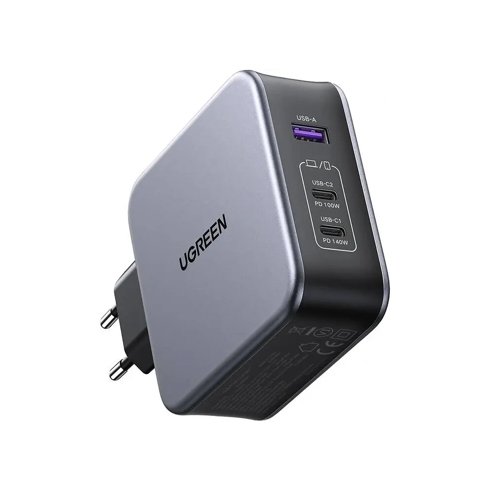 Hurtownia GSM - UGREEN Nexode C289 140W GaN USB-A, 2xUSB-C hálózati töltő + USB-C / USB-C 2m kábel (fekete) - UGR5597 - {ean13} - Hurt