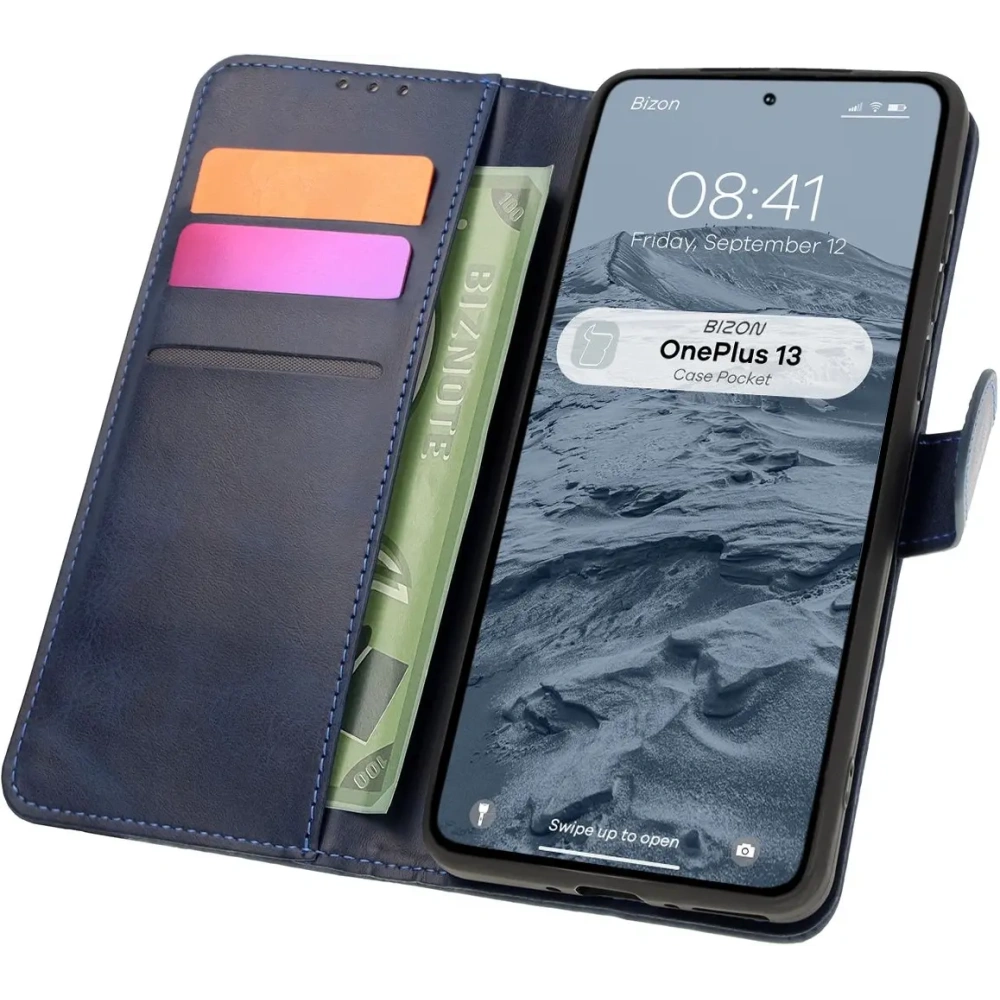 Hurtownia GSM - Bizon tok Pocket OnePlus 13 sötétkék - BIZ8209 - {ean13} - Hurt