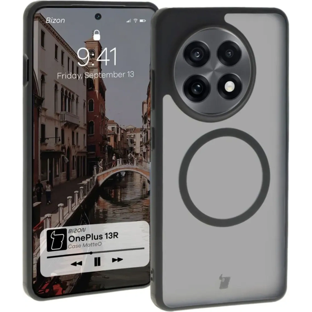 Wholesale Bizon Case MatteO Magnetic OnePlus 13R translucent with black frame - BIZ8210 - {ean13} - Hurt