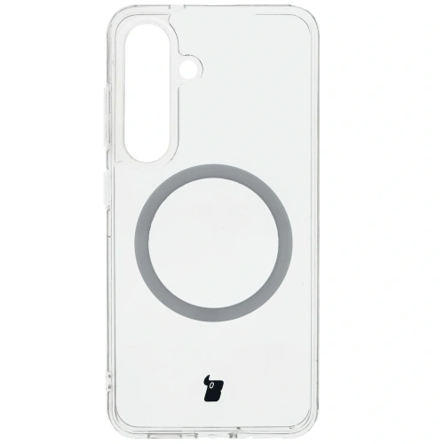 Etui z pierścieniem magnetycznym Bizon Case CrystalO do Samsung Galaxy S25 przezroczyste