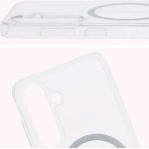 Etui z pierścieniem magnetycznym Bizon Case CrystalO do Samsung Galaxy S25 przezroczyste