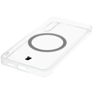 Etui z pierścieniem magnetycznym Bizon Case CrystalO do Samsung Galaxy S25 przezroczyste