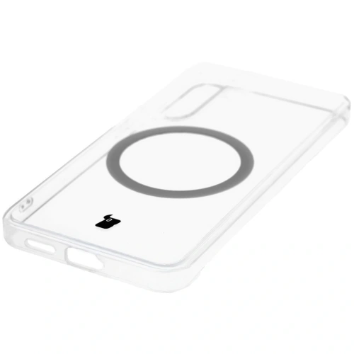 Etui z pierścieniem magnetycznym Bizon Case CrystalO do Samsung Galaxy S25 przezroczyste