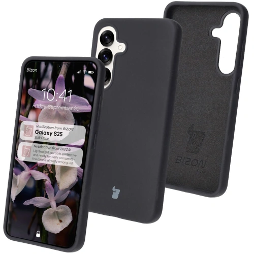 Silikonowe etui Bizon Soft Case do Samsung Galaxy S25 czarne