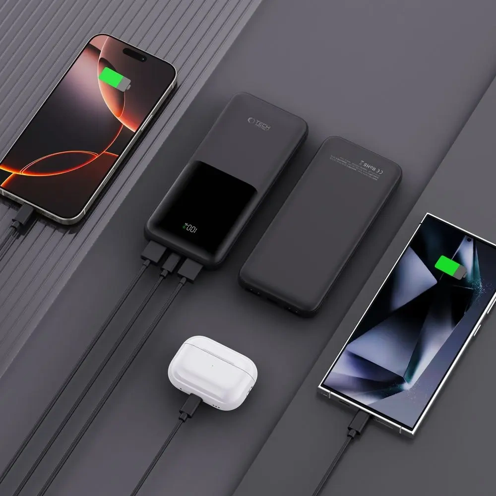 Hurtownia GSM - Powerbank Tech-Protect PB01 10000mAh 22.5W Černý - THP3845 - {ean13} - Hurt