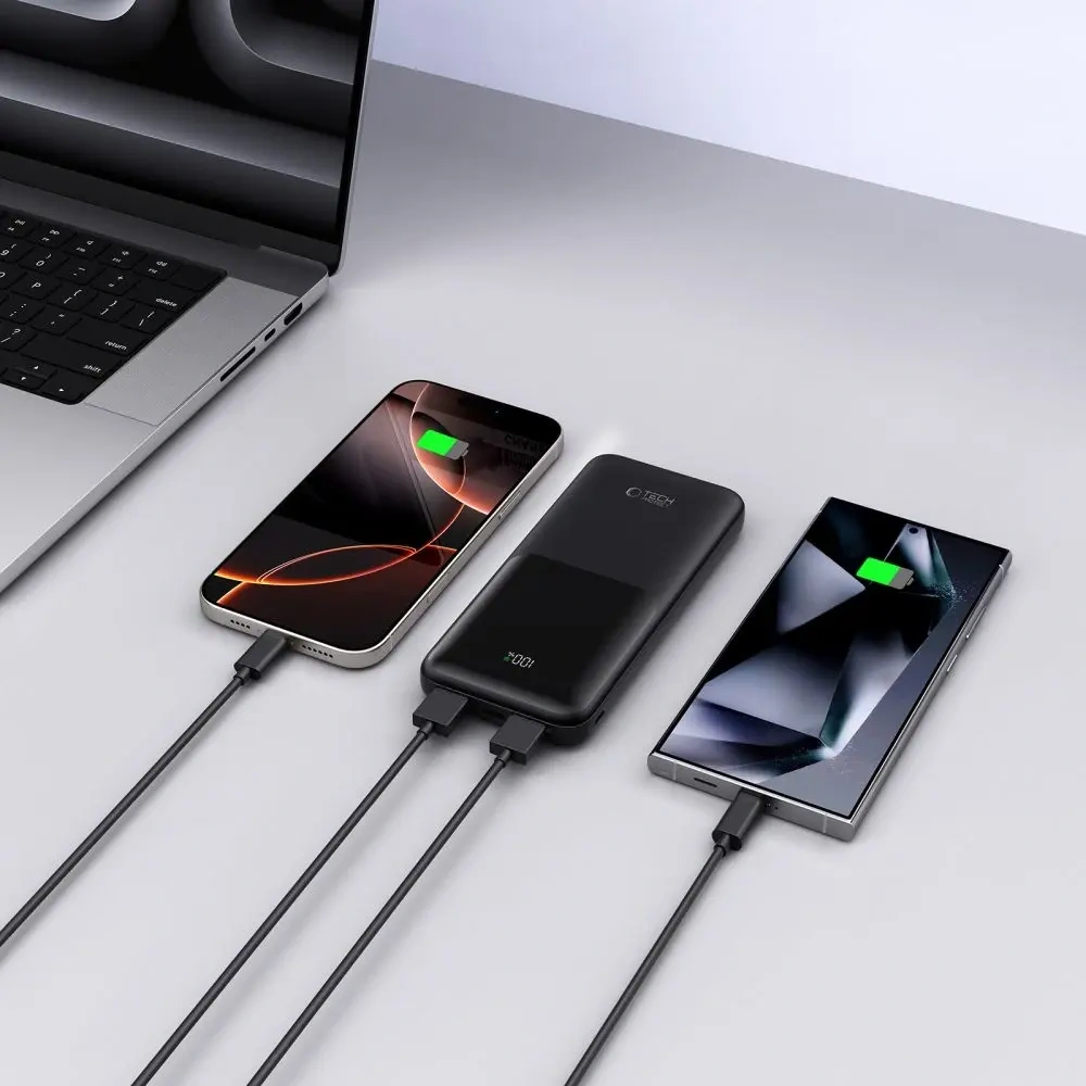 Hurtownia GSM - Powerbank Tech-Protect PB01 10000mAh 22.5W Černý - THP3845 - {ean13} - Hurt