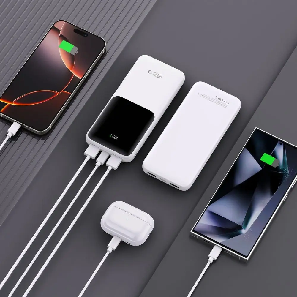 Wholesale Tech-Protect PB01 Powerbank 10000mAh 22.5W White - THP3846 - {ean13} - Hurt