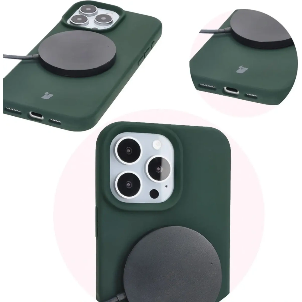 Hurtownia GSM - Silikonové pouzdro Bizon Soft Case pro Apple iPhone 16 Pro tmavě zelené - BIZ8213 - {ean13} - Hurt