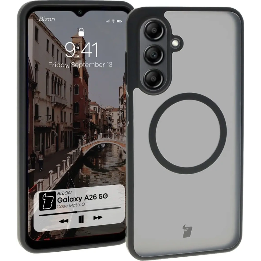 Hurtownia GSM - Bizon Case MatteO Samsung Galaxy A26 5G translucid cu cadru negru - BIZ8214 - {ean13} - Hurt