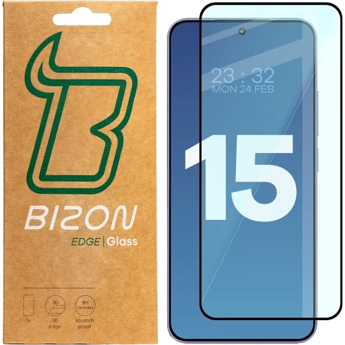 Szkło hartowane Bizon Glass Edge 2 do Xiaomi 15 czarna ramka