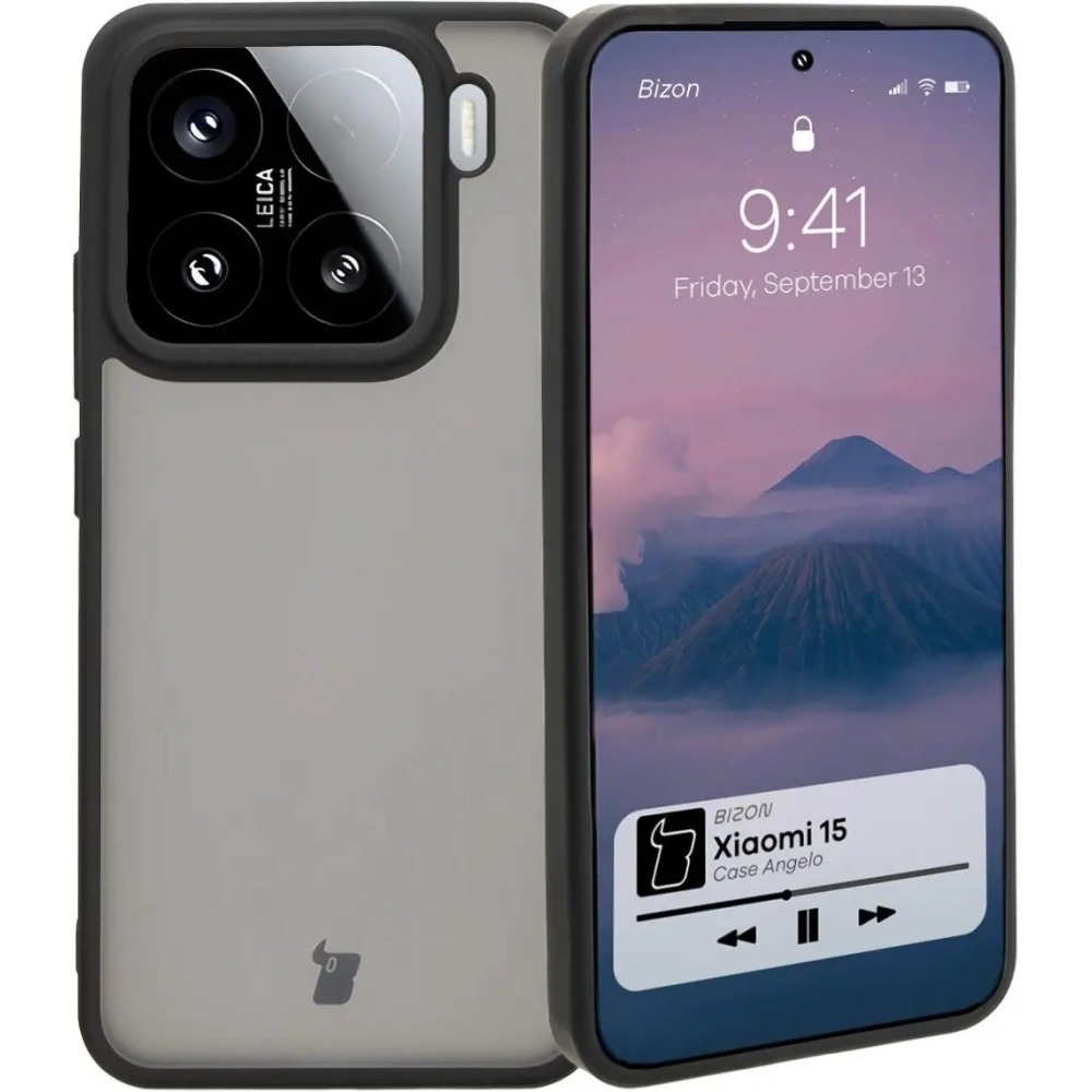 Wholesale Bizon Case Angelo Xiaomi 15 tinted with a black frame - BIZ8216 - {ean13} - Hurt