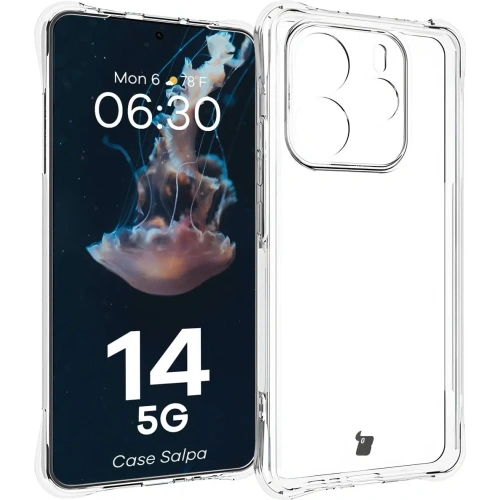 Elastyczne etui Bizon Case Salpa do Xiaomi Redmi Note 14 5G przezroczyste
