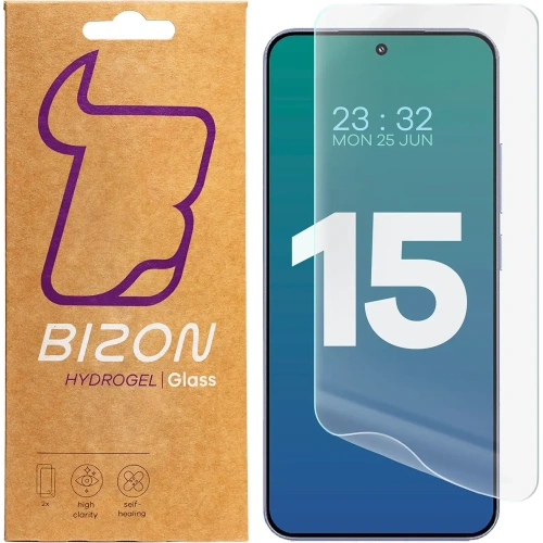 Folia hydrożelowa na ekran Bizon Glass Hydrogel Front do Xiaomi 15 [2 PACK]