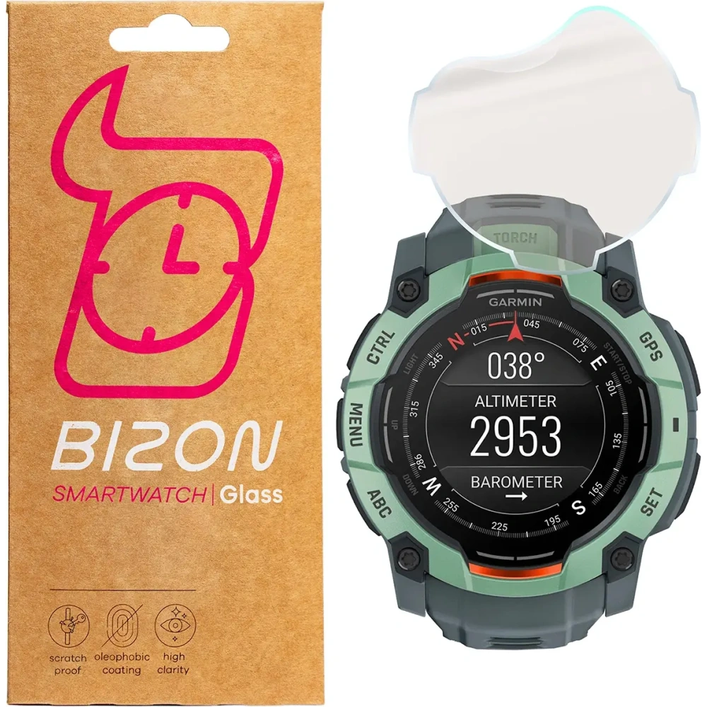 Hurtownia GSM - Bizon üveg óra film nap Garmin Instinct 3 50 mm [2 PACK] - BIZ8221 - {ean13} - Hurt