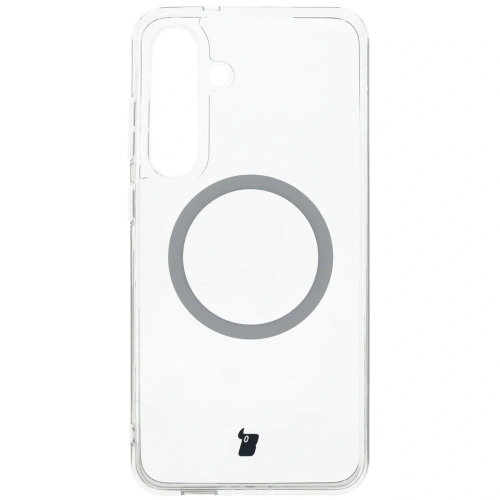 Etui z pierścieniem magnetycznym Bizon Case CrystalO do Samsung Galaxy S25+ Plus przezroczyste